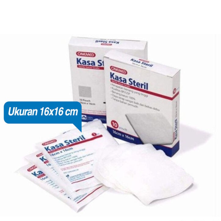 Onemed Sterile Gauze Fabric 1 Box Contents 10 16x16cm Original Clean Teeth Tongue Baby Wound Bandage Shopee Malaysia