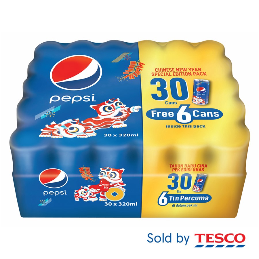 Pepsi Regular (320ml X 24/1 Carton) [Free 6] | Shopee Malaysia