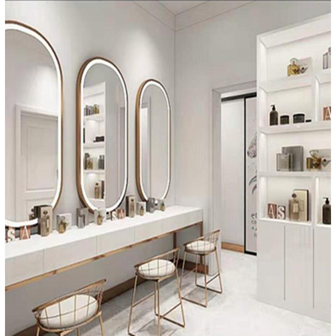 Nordic Vanity Mirror Bathroom Mirror Beauty Makeup Mirror Wall Mounted Oval Makeup Mirror Shopee Malaysia