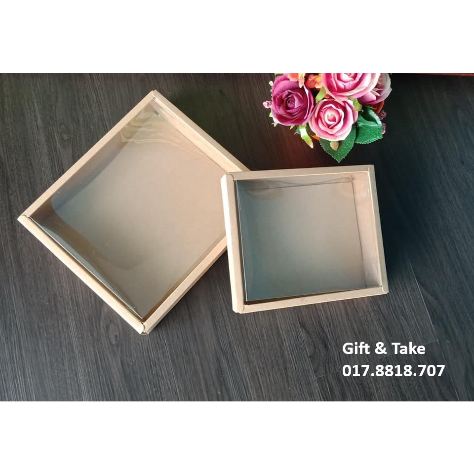 5 or 10pcs Goodies Gift Box Product Display Packaging Kraft Box Clear