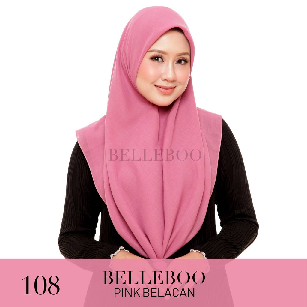 Tudung Bawal Belleboo Pink Belacan Shopee Malaysia