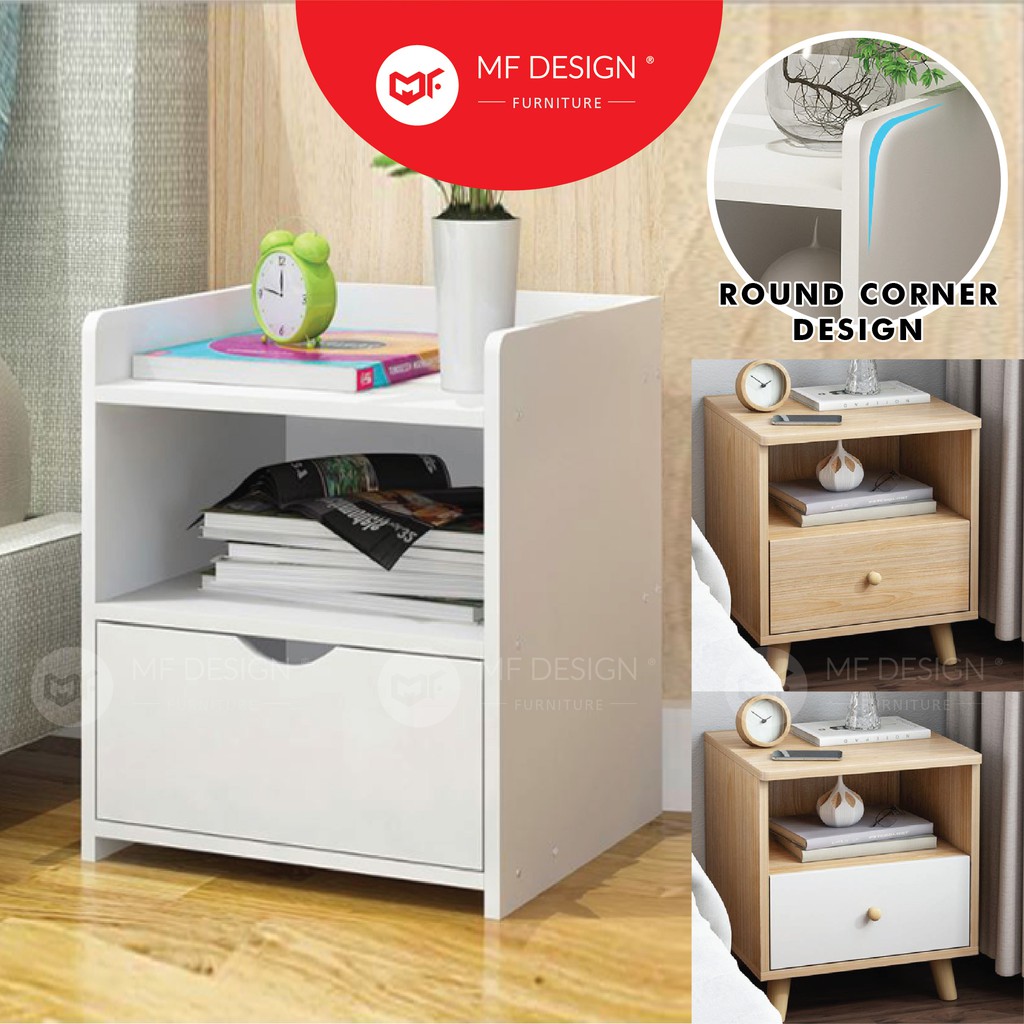 MF DESIGN Nordic bedside Table White Side Table Side Sampingan meja kecil bilik