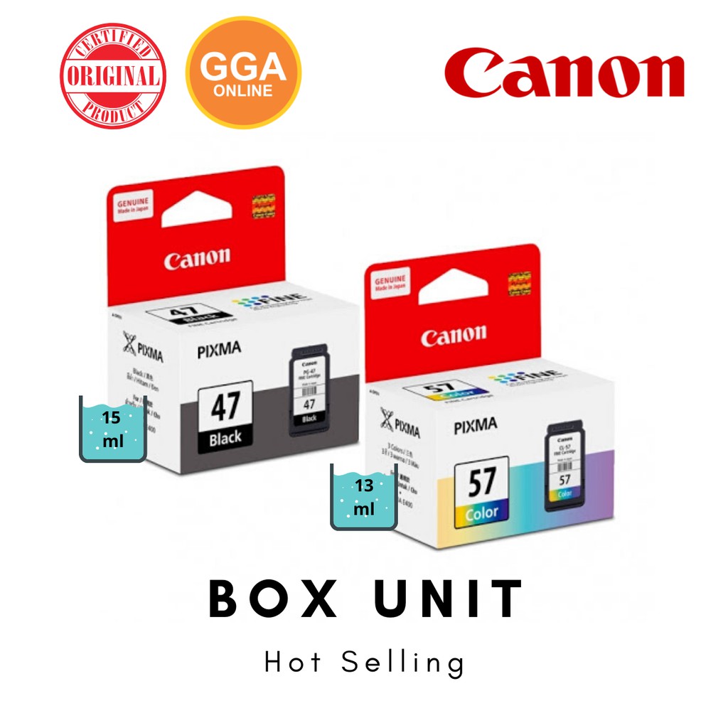 [ORIGINAL] Canon PG47/CL57/CL57S Ink Cartridge E400/E410/E460/E470