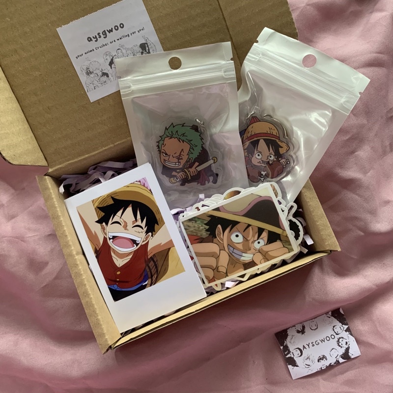 Anime One piece Luffy Zoro Gift Set Box | Shopee Malaysia