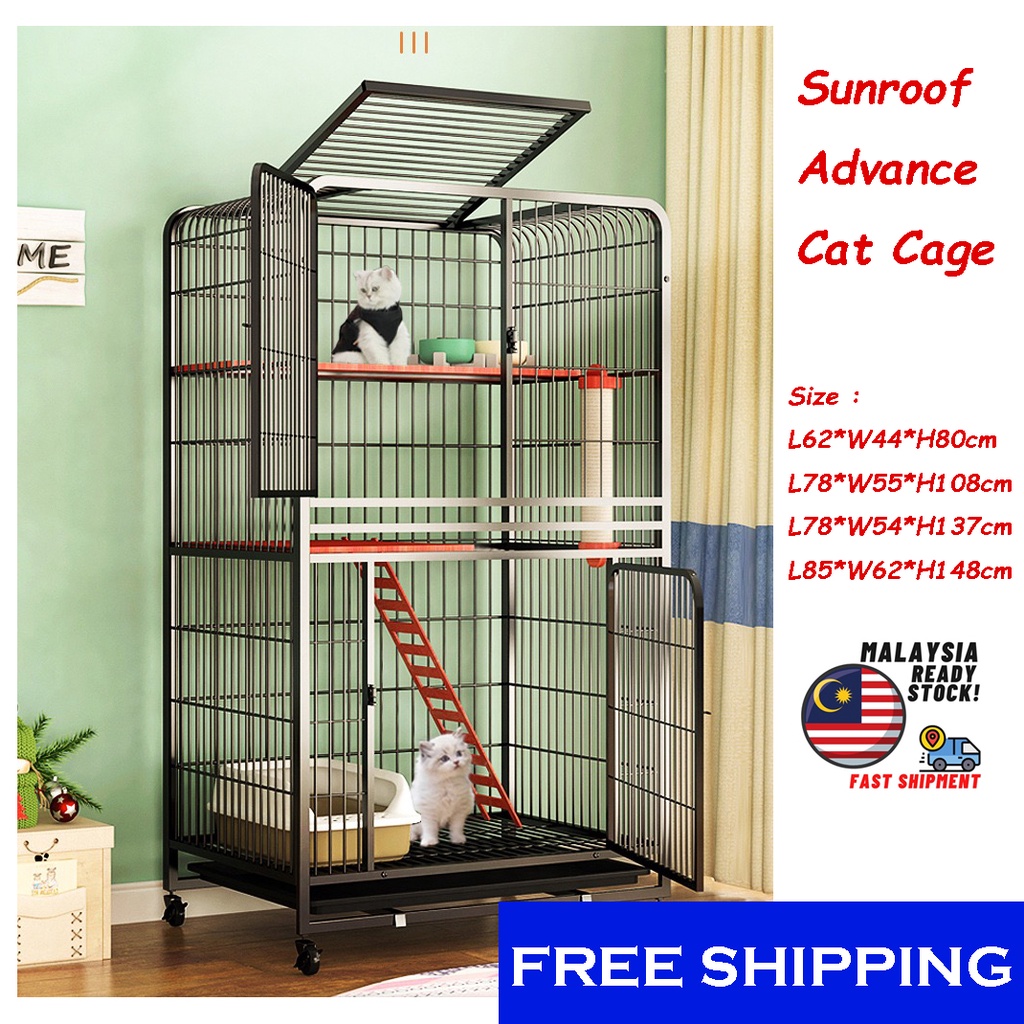 Cat cage cat villa oversized free space with toilet one home cat cat