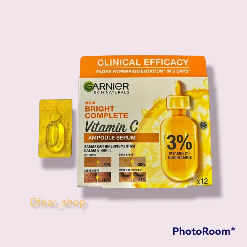 Garnier Bright Complete AMPOULE Vitamin C Niacinamide Hyperpigmentation Serum Shopee Malaysia