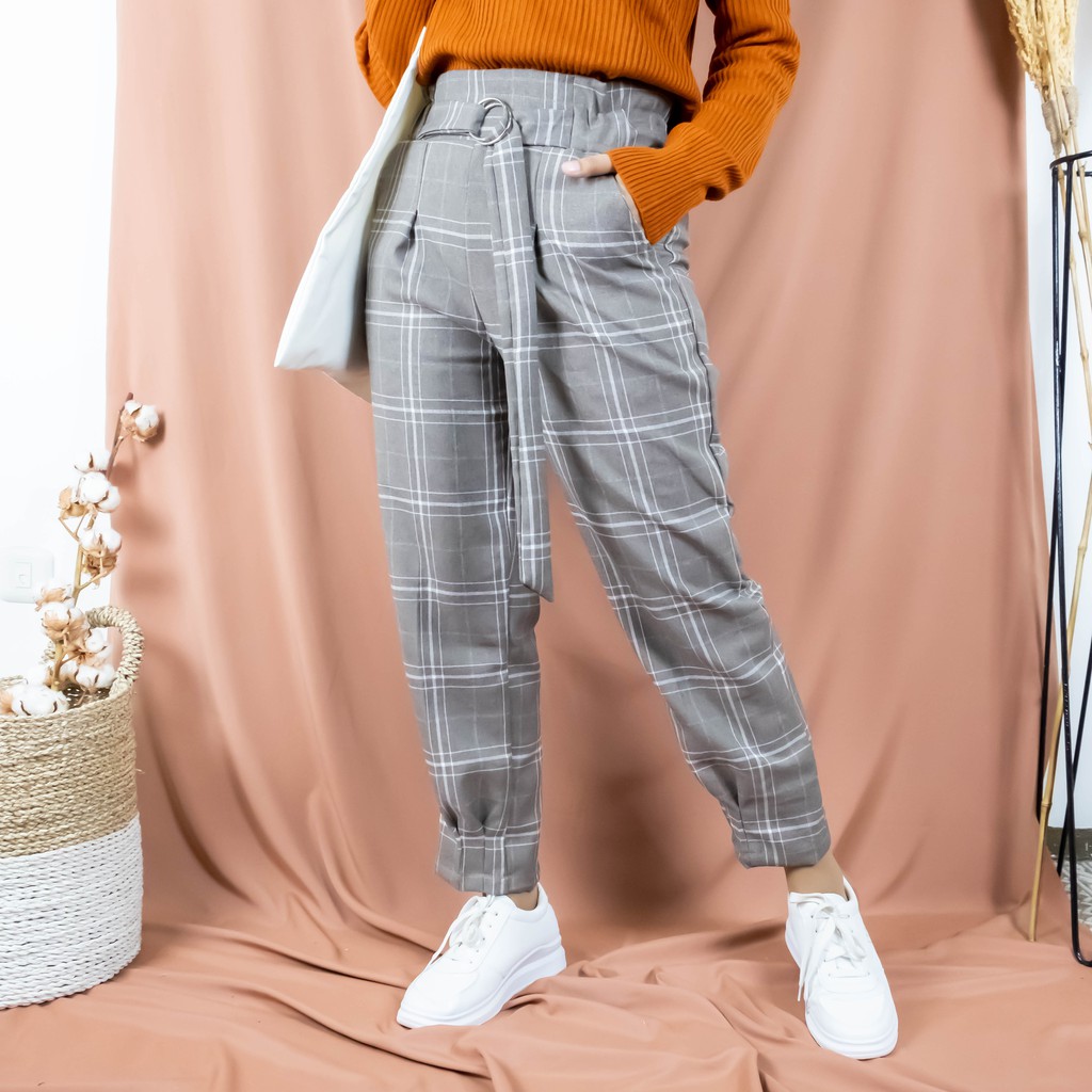 plaid pants shopee