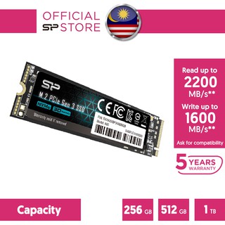 Silicon Power NVMe PCIe Gen3x4 M.2 2280 SSD Solid State Drives_A60 P34 (256GB/512GB/1TB)