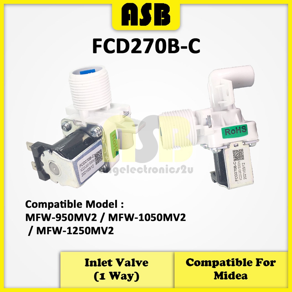 (1pc) ( Compatible Midea ) Washing Machine Water Inlet Valve / Injap