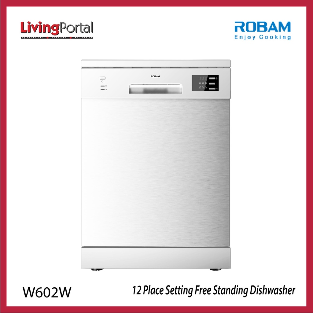 ROBAM Free Standing Dishwasher-12 Place Setting - W620W -White Colour