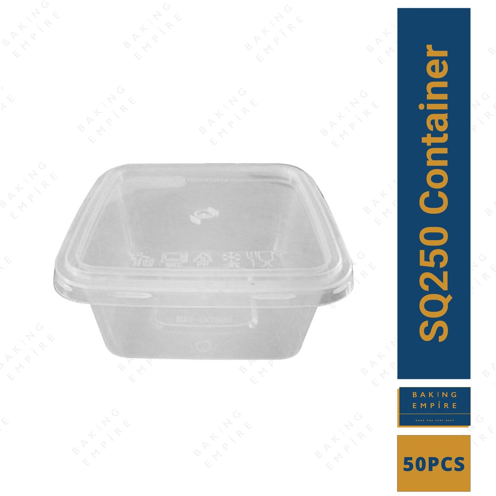 SQ250 Square Plastic Container 50pcs/Pack Shopee Malaysia