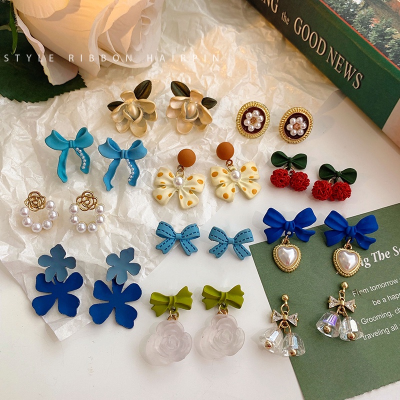 Small fresh no pierced Korean style ear clips women's high-end earrings 2023 new trendy earrings earrings