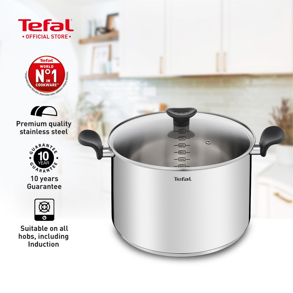 Tefal Primary Stockpot 28cm w/Lid E3086404 (Non Stick Cookware/ Pots
