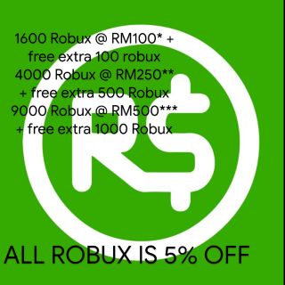 Roblox Robux 80 Rm4 Shopee Malaysia - 9000 free robux