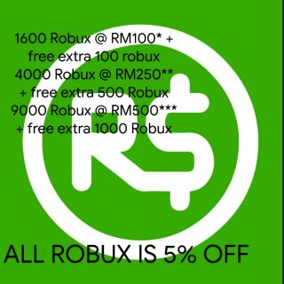 Roblox Robux Promotion Shopee Malaysia - roblox 100 robux