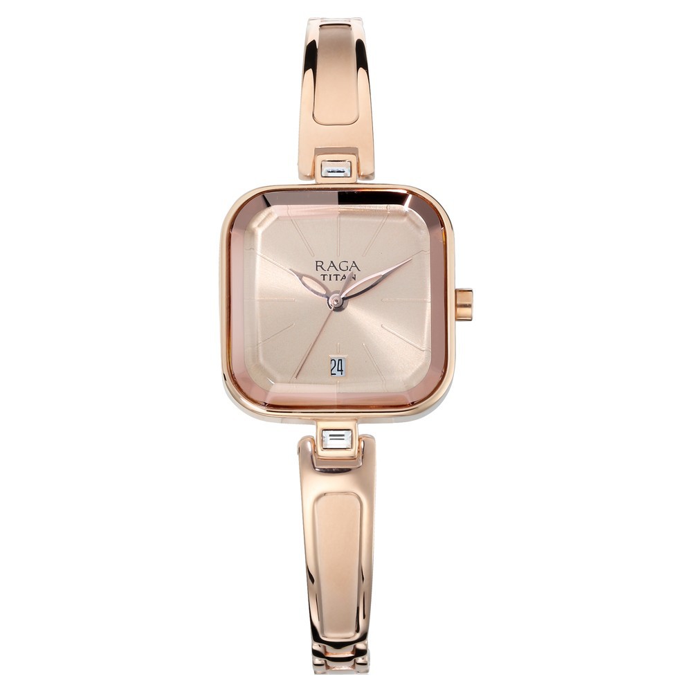 Titan Raga Viva Rose Gold Dial With Rose Gold Metal Strap Watch 2607WM01 Shopee Malaysia