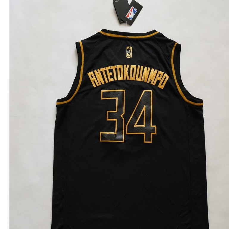 black and gold giannis jersey