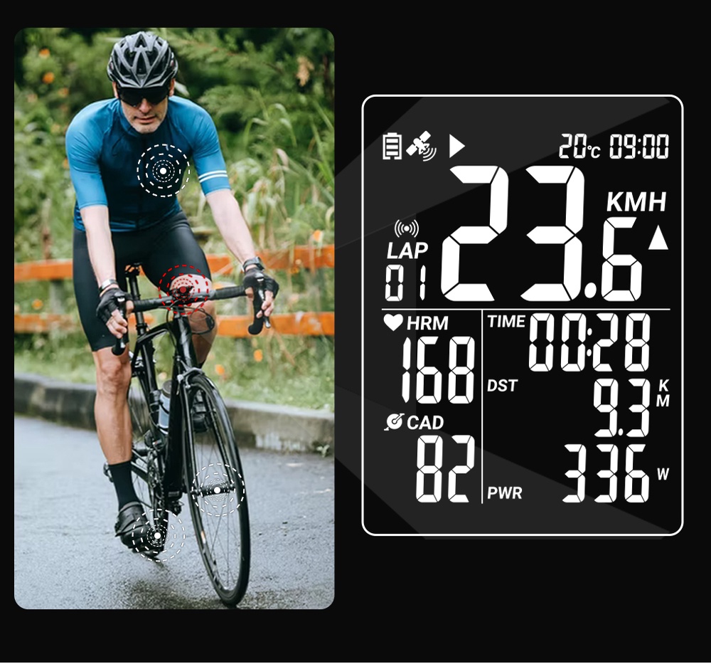 ThinkRider BC108 Smart Cycling Computer Support ANT+/BLE with Wireless