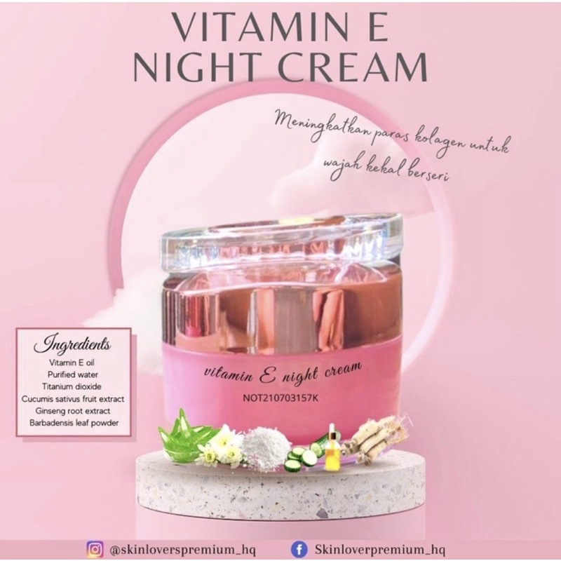Vitamin E Night Cream 10g Shopee Malaysia