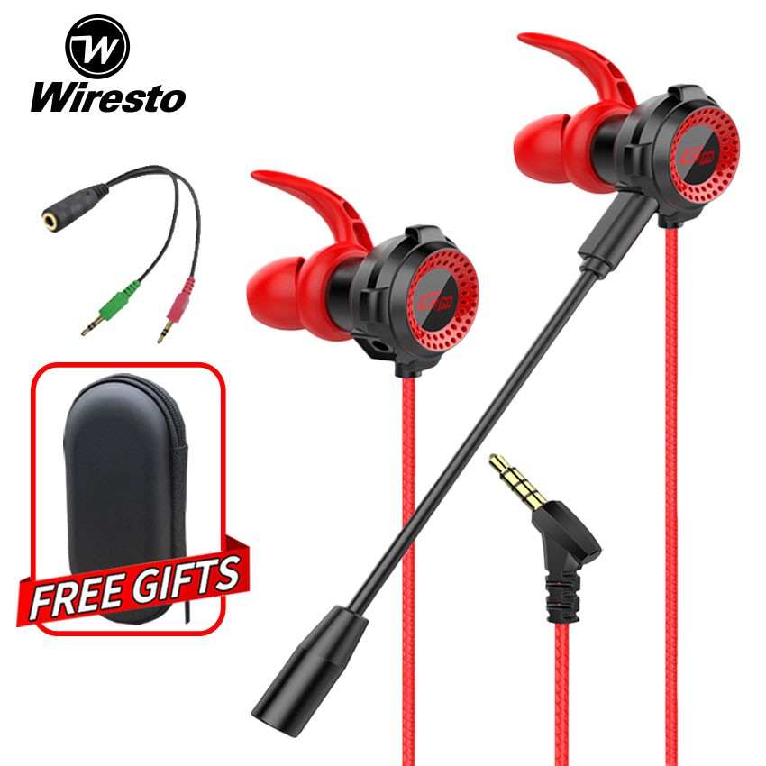 wired earbuds with mic for pc