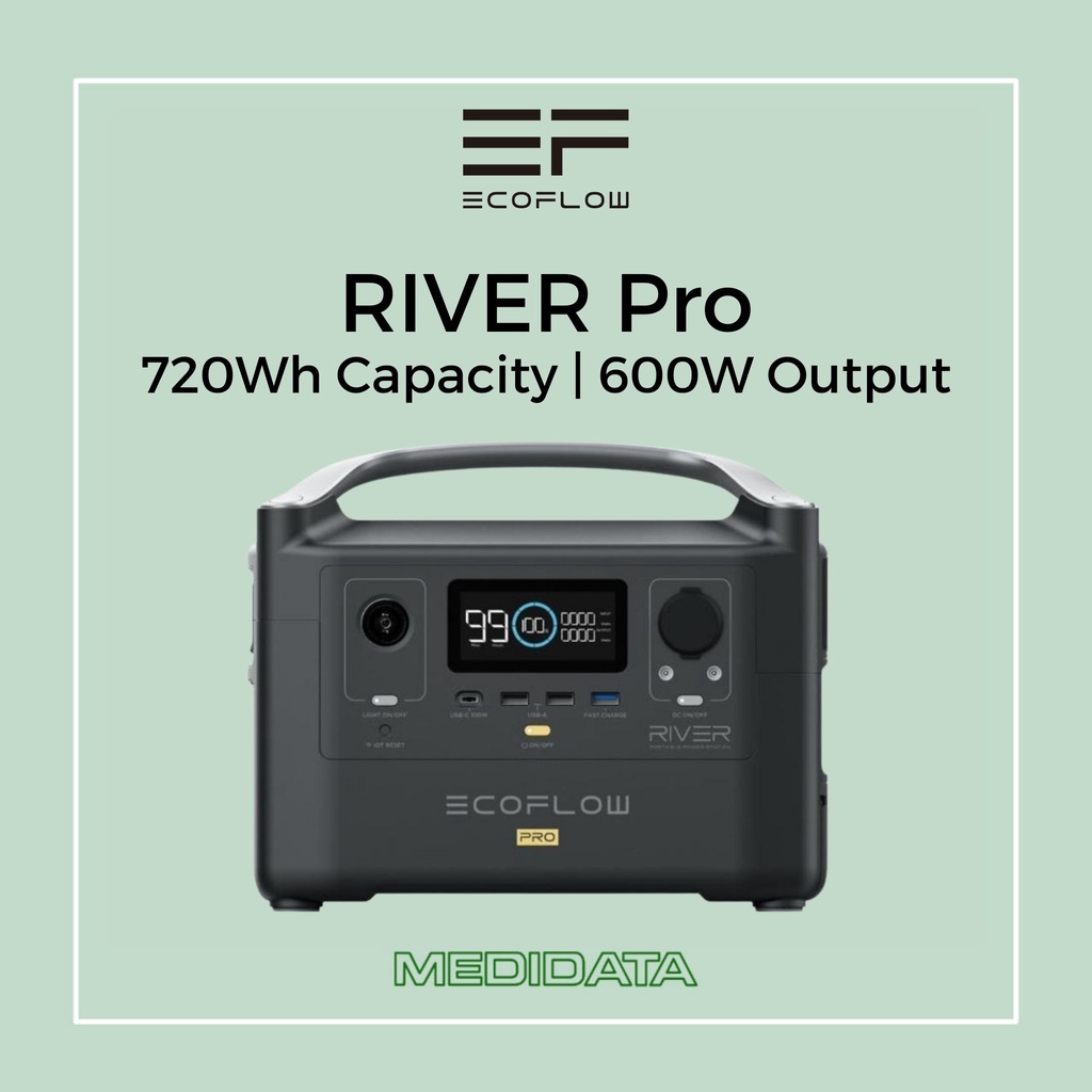 EcoFlow River Pro Portable Power Station (720Wh) (UK 3Pin Socket) 2