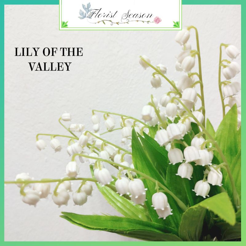 Lily of the Valley 1bundle=6pieces (37cm) Artificial Bell Flower / Bunga Hiasan Hand Bouquet Bunga Tangan Decoration 铃兰花