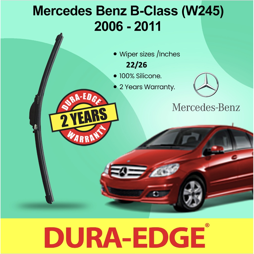 Mercedes Benz B-Class (W245) 2006-2011 - Dura-Edge Silicone Wiper - 2 ...