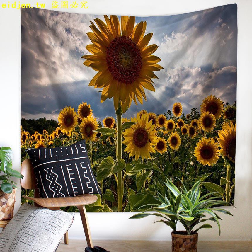 Sunflower Home Wall Decoration Bedroom Living Room Hanging Cloth Tapestry Sofa T