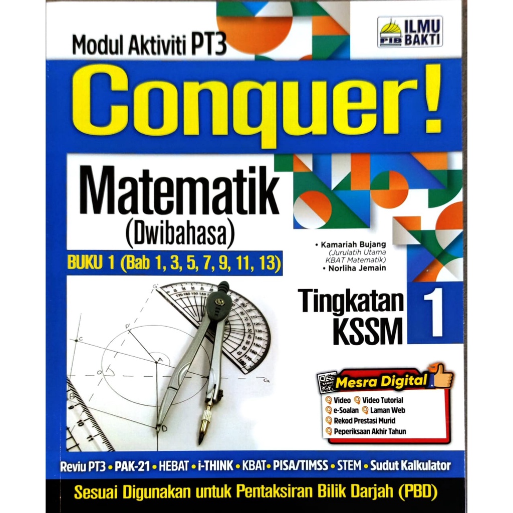 Modul Aktiviti Pt3 Conquer Matematik Dwihabasa Modul Aktiviti Pt3 Tingkatan 1 2 3 Penerbit Ilmu Bakti Shopee Malaysia