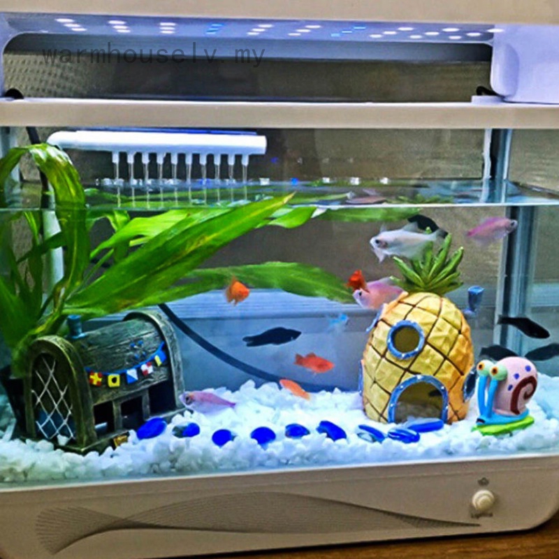 warmhouselv Mini Aquarium For SpongeBob & Squidward House Pineapple ...