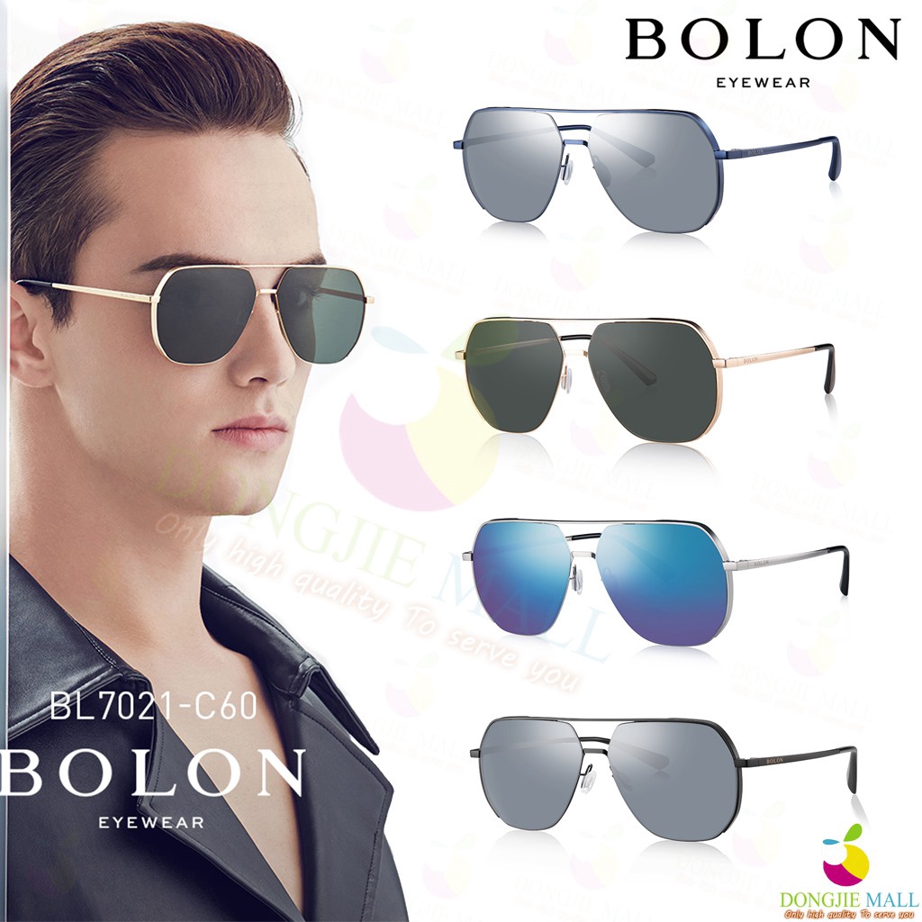 Bolon Sunglasses men's new personality geometric toad mirror Polarized Sunglasses driving mirror bl7021