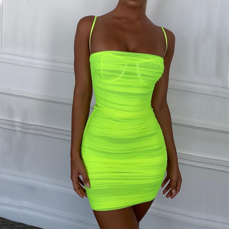 fluorescent green dress