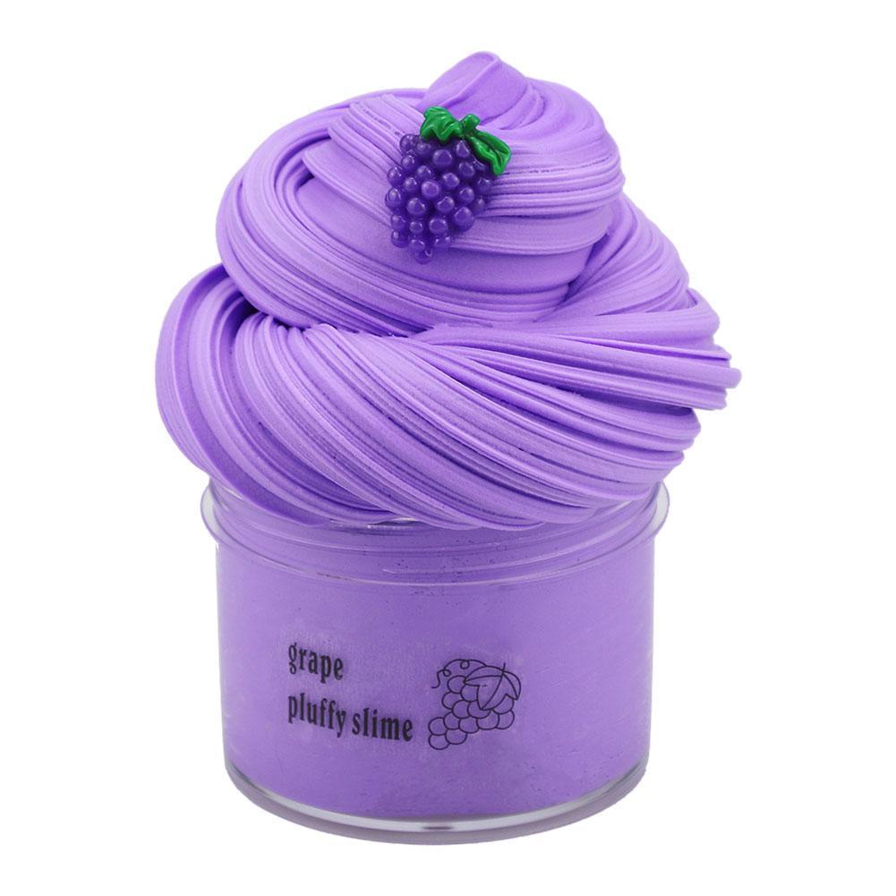 70ml Fruit Cake Slime Fluffy Floam Kids Modeling Clay Cotton Biscuit Polymer AntiStress Toys U8A8