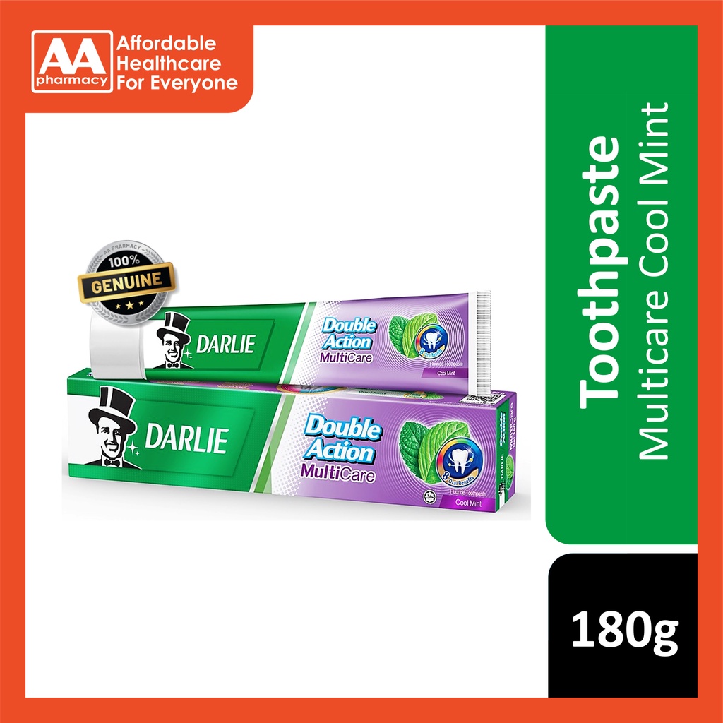 DARLIE DOUBLE ACTION MULTICARE TOOTHPASTE COOL MINT 180G Shopee Malaysia