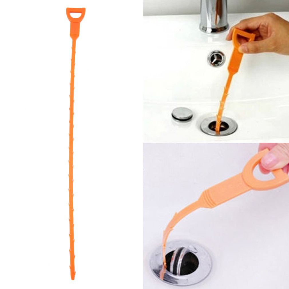 Snake Drain Sink Cleaner Removes Clogged Hairs Bathroom Shower Kitchen