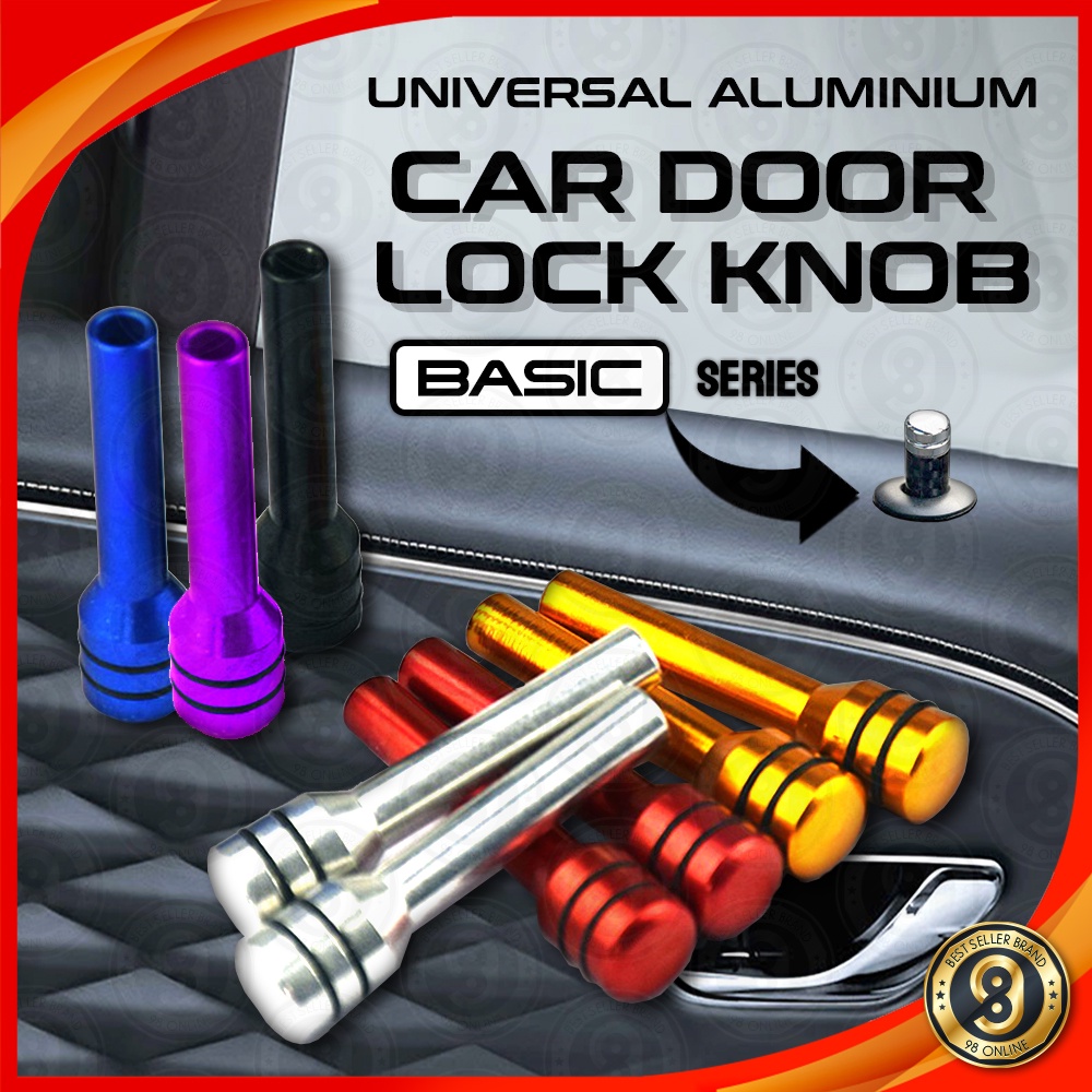 1pcs Universal Aluminum Interior Door Lock Knob Pins for Car Truck kancil kenari kelisa saga flx avanza kembara van blm