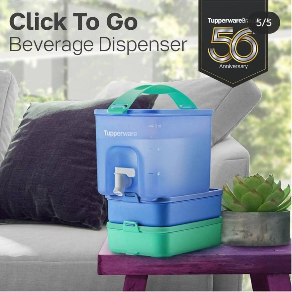 Tupperware Click To Go Beverage Dispenser 3.1L (Water Dispenser