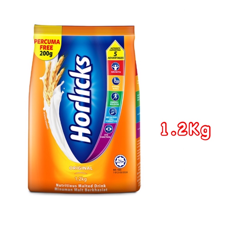 Horlicks Original Nutritious Malted Drink 1kg FREE 200g Shopee Malaysia
