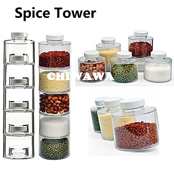stackable spice jars