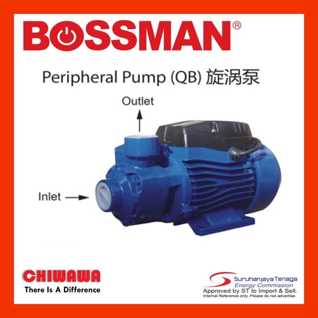 BOSSMAN BQB-60 1" x 0.5HP Peripheral Water Pump (370W) BQB60
