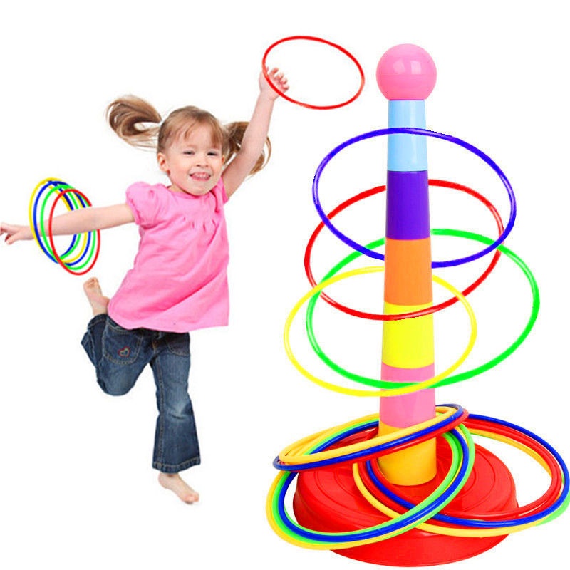 Children Throw Circle Game Ferrule Stacked Toys Fun Outdoor Parent ...