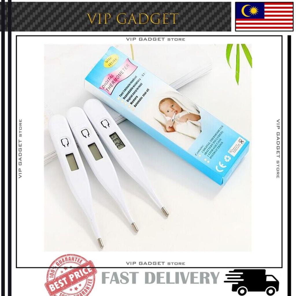 Digital LCD Thermometer Body Safe with Beeper for Oral Rectal Armpit