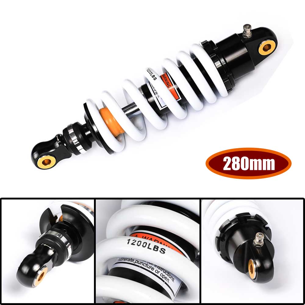 280mm 1200Lbs Rear Shock Absorber Back Motorcycle Suspension Spring Fit