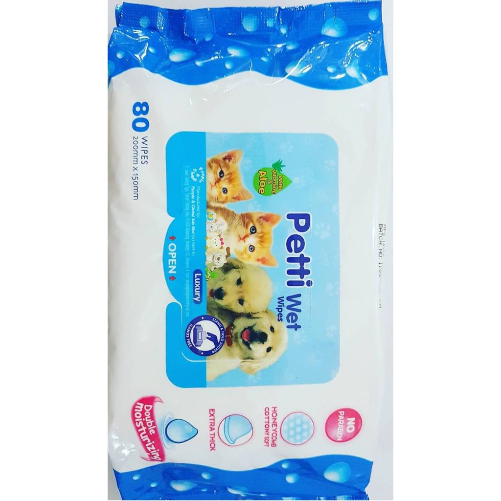 Petti Wet Wipes 80's Cat/Dog/Pet Shopee Malaysia