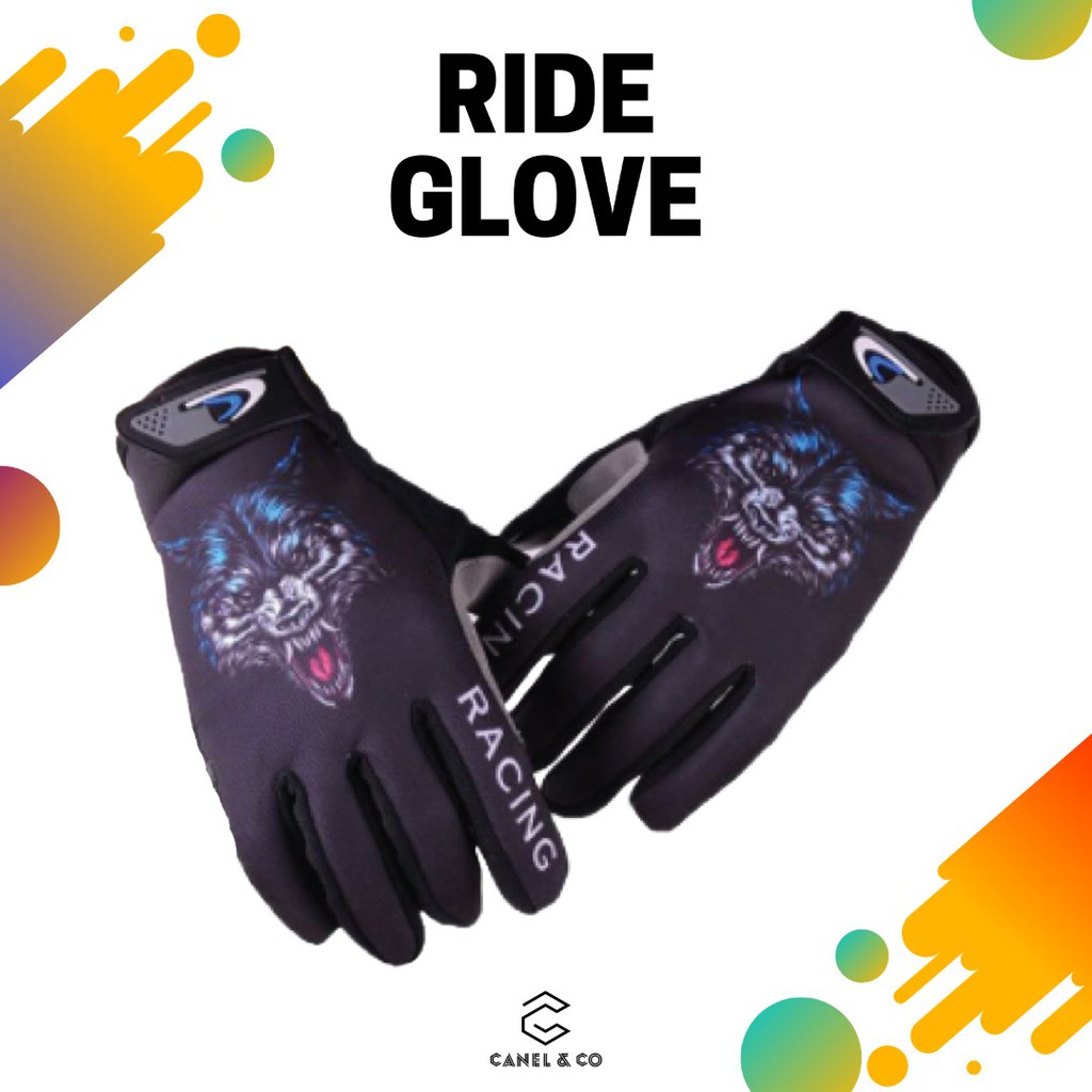 CANEL&CO Touch Screen Sarung Tangan Motor Racing Hand Gloves Biker Cycling Glove Motosikal Motorcycle Hiking 092