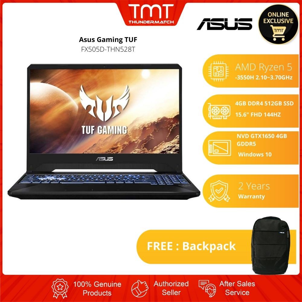 Asus Gaming Laptop TUF FX505D-THN528T | Ryzen 5-3550H | 4GB 512GB SSD ...