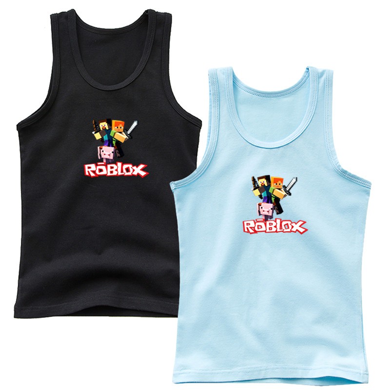 Baby Boys Minecraft Roblox Tank Tops Kids Sleeveless Video Game Cotton T Shirt Sports Clothes Workout Shirt Shopee Malaysia - roblox sleeveless tee set babies kids boys apparel on