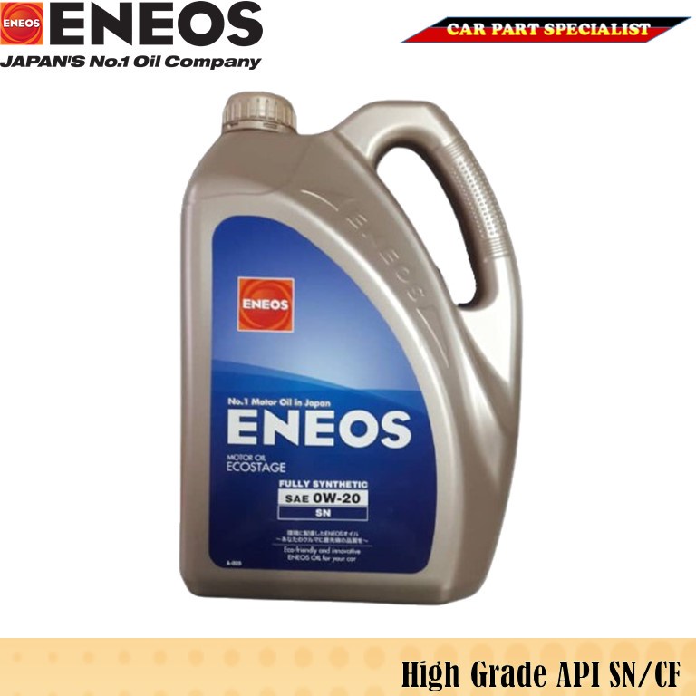 ENEOS ECOSTAGE SAE 0W20 FULLY SYNTHETIC ENGINE OIL 4L JAPAN Shopee