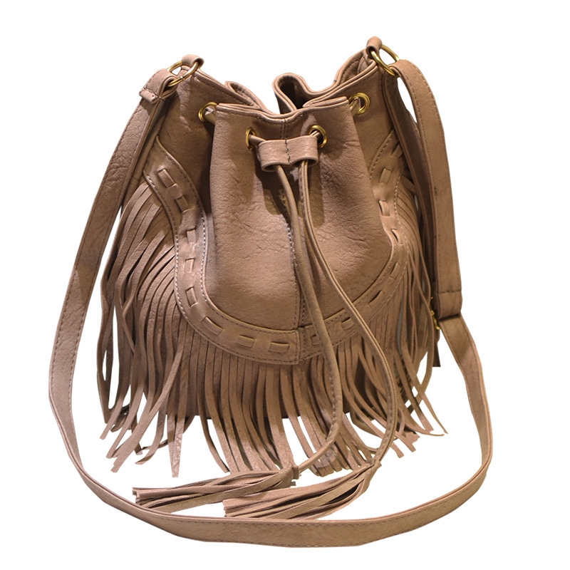 leather boho shoulder bag