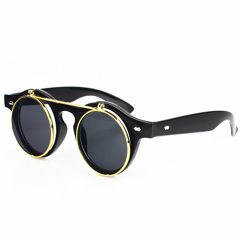 flip top round sunglasses